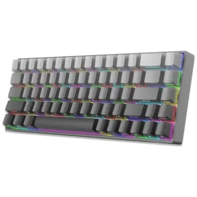 Klawiatura gamingowa White Shark Nunchaku szara Gradient Red Switch RGB Hot-Swap