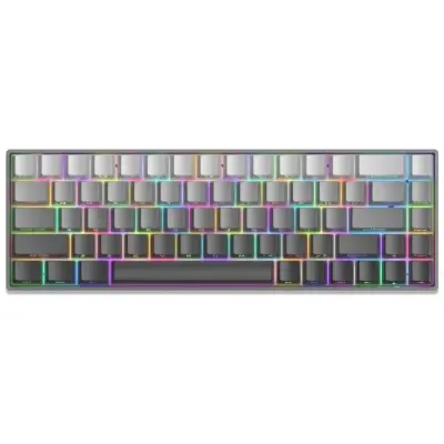 Klawiatura gamingowa White Shark Nunchaku szara Blue Switch RGB Hot-Swap