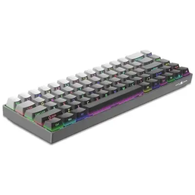 Klawiatura gamingowa White Shark Nunchaku szara Blue Switch RGB Hot-Swap