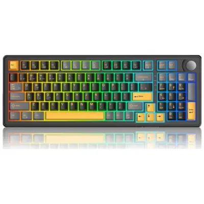 Klawiatura gamingowa White Shark Excalibur czarna KTT Wine Red RGB Hot-Swap
