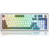 Klawiatura gamingowa White Shark Excalibur biała KTT Wine Red RGB Hot-Swap