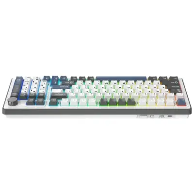 Klawiatura gamingowa White Shark Excalibur biała KTT Wine Red RGB Hot-Swap