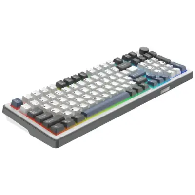 Klawiatura gamingowa White Shark Excalibur biała KTT Wine Red RGB Hot-Swap
