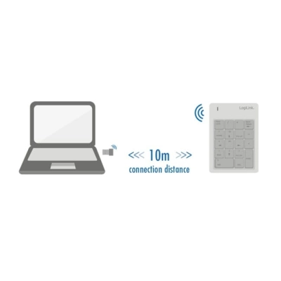 Klawiatura LogiLink ID0120 bezprzewodowa numeryczna czarna