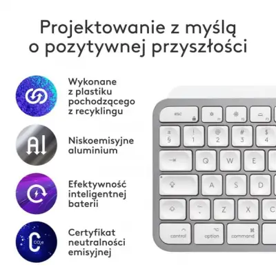 Logitech MX Keys S for Mac Jasnoszary