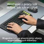 Klawiatura Logitech POP ICON Keys bezprzewodowa 75% szara