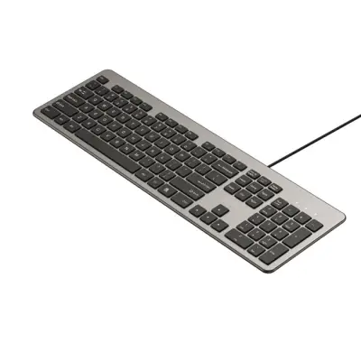 Klawiatura Unitek SlimTap przewodowa 100% (full-size) szara