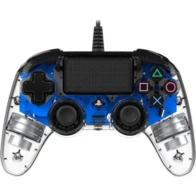 NACON PS4 Pad przewodowy Compact - świecący niebieski