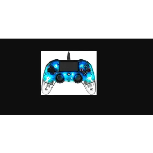 NACON PS4 Pad przewodowy Compact - świecący niebieski