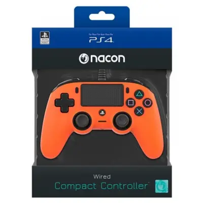 NACON PS4 Pad przewodowy Compact - pomarańczowy
