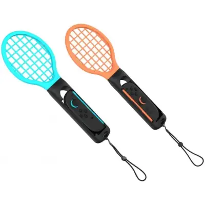 YAXO Tennis Pro Set do Joy-Con Nintendo Switch/Nintendo Switch 2 Inferno Orange&Hydro Blue