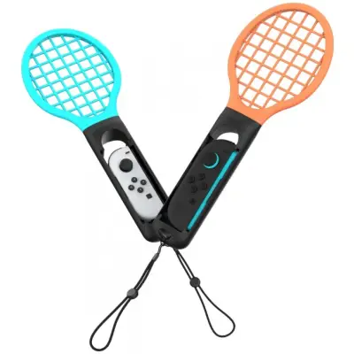 YAXO Tennis Pro Set do Joy-Con Nintendo Switch/Nintendo Switch 2 Inferno Orange&Hydro Blue