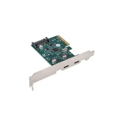 Lanberg karta PCI Express X1 - 2x USB-C 3.2 gen 2x1 śledź low profile