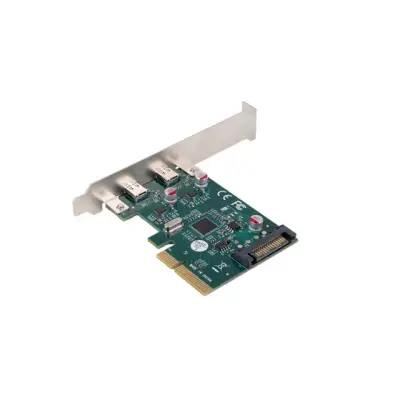 Lanberg karta PCI Express X1 - 2x USB-C 3.2 gen 2x1 śledź low profile