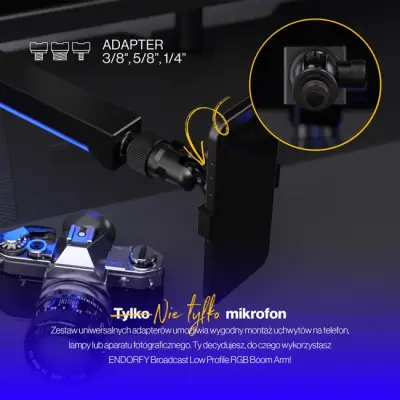 ENDORFY Broadcast Low Profile RGB Boom Arm