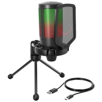 Fifine A6V AMPLIGAME RGB mikrofon pojemnościowy studyjny czarny