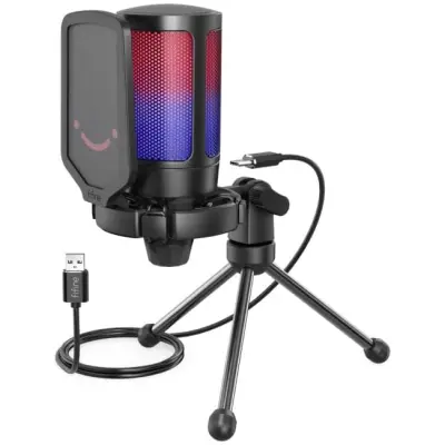 Fifine A6V AMPLIGAME RGB mikrofon pojemnościowy studyjny czarny