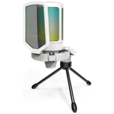 Fifine A6V AMPLIGAME RGB mikrofon pojemnościowy studyjny biały