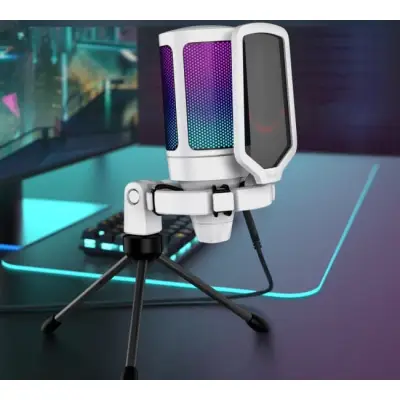 Fifine A6V AMPLIGAME RGB mikrofon pojemnościowy studyjny biały