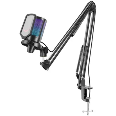 Fifine A6T AMPLIGAME USB RGB mikrofon pojemnościowy studyjny czarny