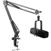 Fifine AM8T AMPLIGAME USB/XLR RGB mikrofon dynamiczny studyjny ze statywem czarny