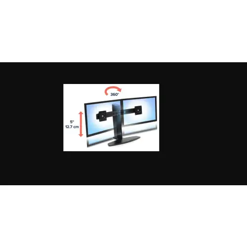 Ergotron stopa na dwa monitory 24'' (czarna)