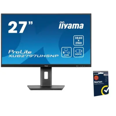 iiyama ProLite XUB2797UHSNP-B1 - 60Hz 4K 27'' IPS 4ms + Norton Small Business