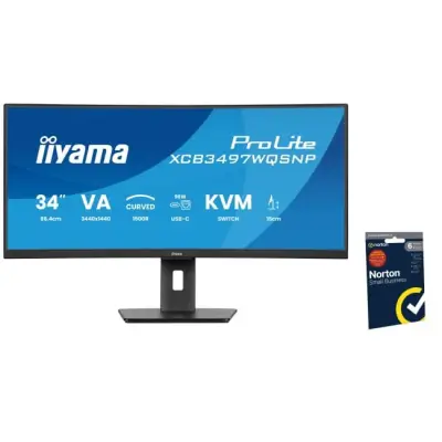 iiyama ProLite XCB3497WQSNP-B1 - 120Hz UWQHD 34'' VA 0.4ms + Norton Small Business