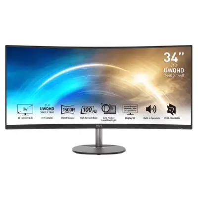 MSI PRO MP341CQ - 100Hz UWQHD 34'' VA 1ms