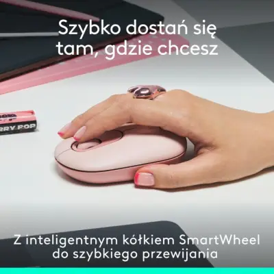 Logitech POP ICON Mouse Różowa