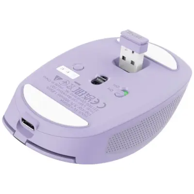 Trust Ozaa Compact Wireless Mouse Fioletowa