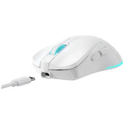 Mysz gamingowa Baracuda Turtle 3200 DPI RGB biała