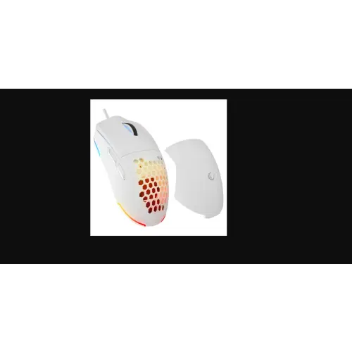 Rampage BLINK myszka gamingowa przewodowa USB, 12800 DPI, RGB, sensor optyczny, biała