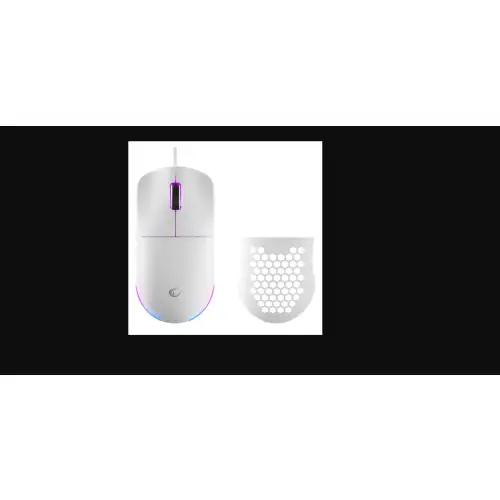 Rampage BLINK myszka gamingowa przewodowa USB, 12800 DPI, RGB, sensor optyczny, biała