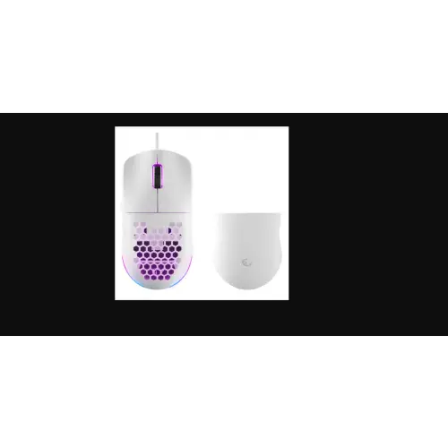 Rampage BLINK myszka gamingowa przewodowa USB, 12800 DPI, RGB, sensor optyczny, biała