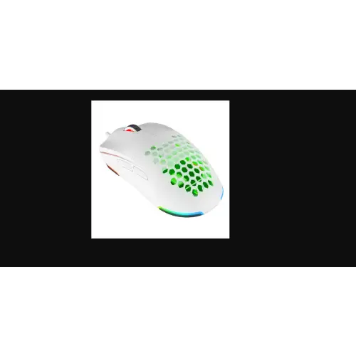 Rampage BLINK myszka gamingowa przewodowa USB, 12800 DPI, RGB, sensor optyczny, biała