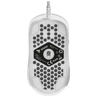 SAVIO Mysz Gamingowa Hex-R White