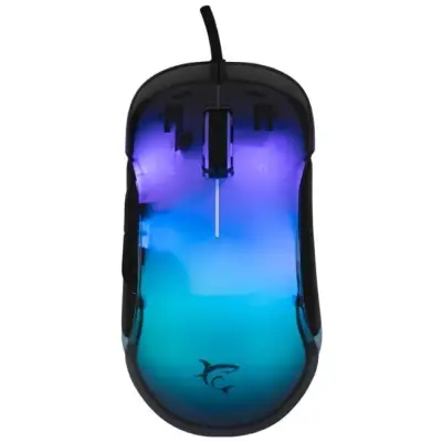 Myszka gamingowa White Shark Mordred czarna RGB 12800 dpi