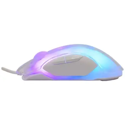 Myszka gamingowa White Shark Mordred biała RGB 12800 dpi
