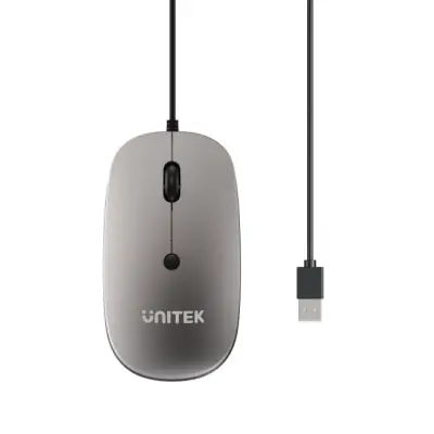 Myszka Unitek SlimTrack przewodowa szara