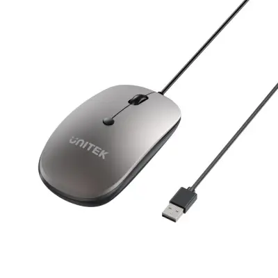Myszka Unitek SlimTrack przewodowa szara