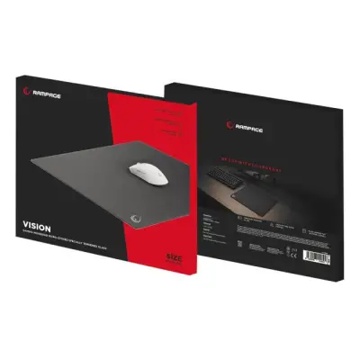Rampage Vision XL 450 × 400 mm szkło mikrotrawione czarna
