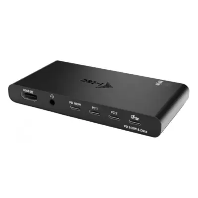i-tec KVM Dock HDMI 2 Hosts Power Delivery 2x 100W AUDIO -  Stacja dokująca KVM na 2 komputery