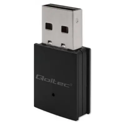 Qoltec 56989 Bezprzewodowy mini adapter WiFi Standard AC BT 4.0 USB 2.0 600Mbps