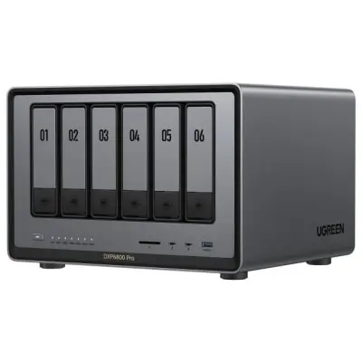 Ugreen DXP6800 Pro, 6-dyskowy, Intel i5-1235U, 8GB DDR5, 2x 10GbE, 8K HDMI, SD 4.0