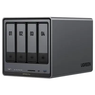 Ugreen DXP4800 Plus, 4-dyskowy, Intel 8505, 8GB DDR5, 10GbE + 2.5GbE, 4K HDMI, SD 3.0