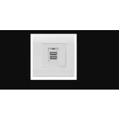 Intellinet Gniazdo podtynkowe z 2-portami USB typu A 772211_