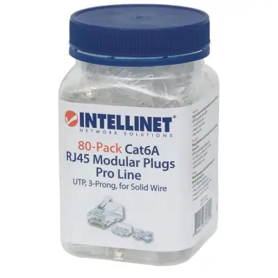 Intellinet Wtyk RJ45 Cat6a UTP, na drut, 80szt, 790550