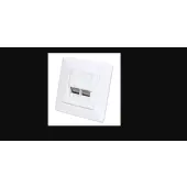Intellinet 771900 Gniazdo sieciowe podtynkowe 2xRJ45 Cat6 10G, STP, 80x80mm, białe
