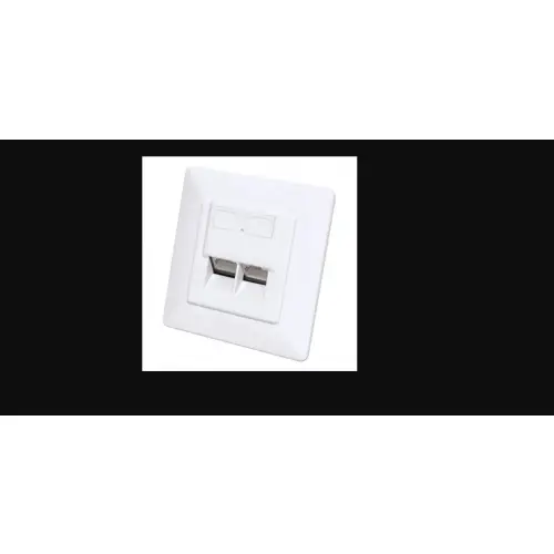 Intellinet 771900 Gniazdo sieciowe podtynkowe 2xRJ45 Cat6 10G, STP, 80x80mm, białe
